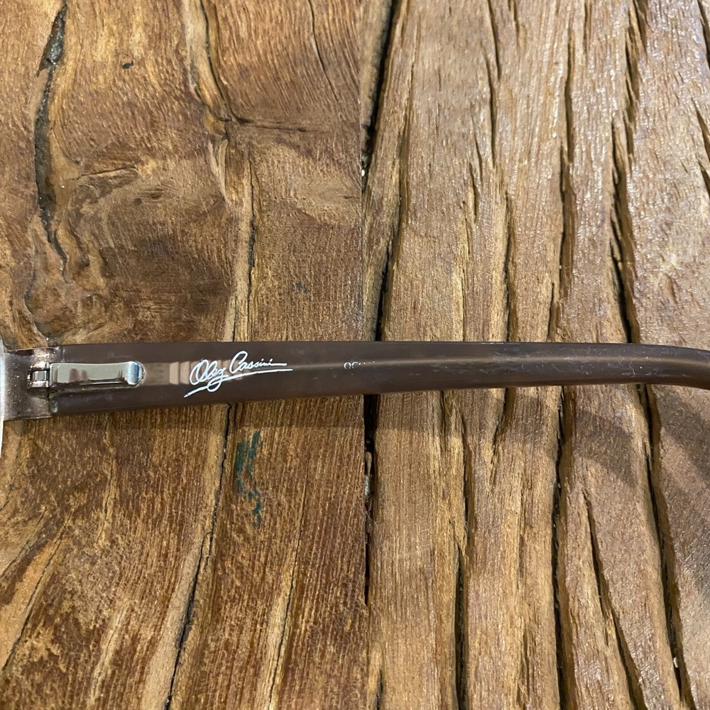 Oleg Cassini Eyeglasses Gold Metal Half Rim - Picture 6 of 9